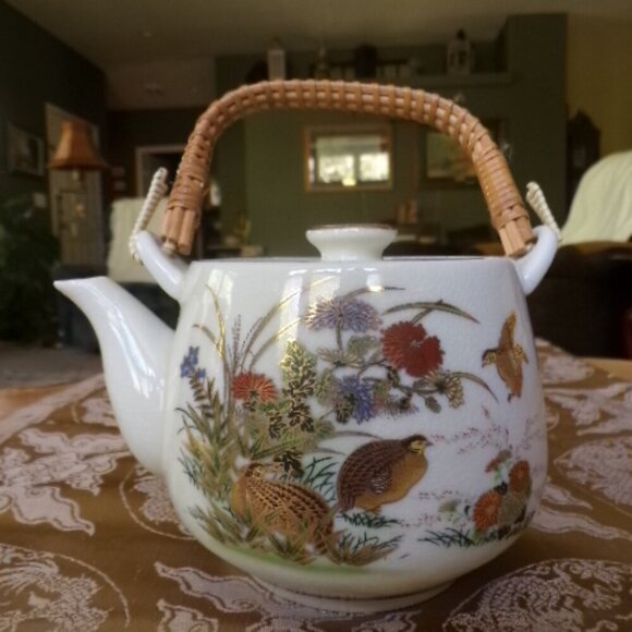 Vintage 1940s OMC Japan Tea Set | Autumn Fall Tea Set - Picture 11 of 16